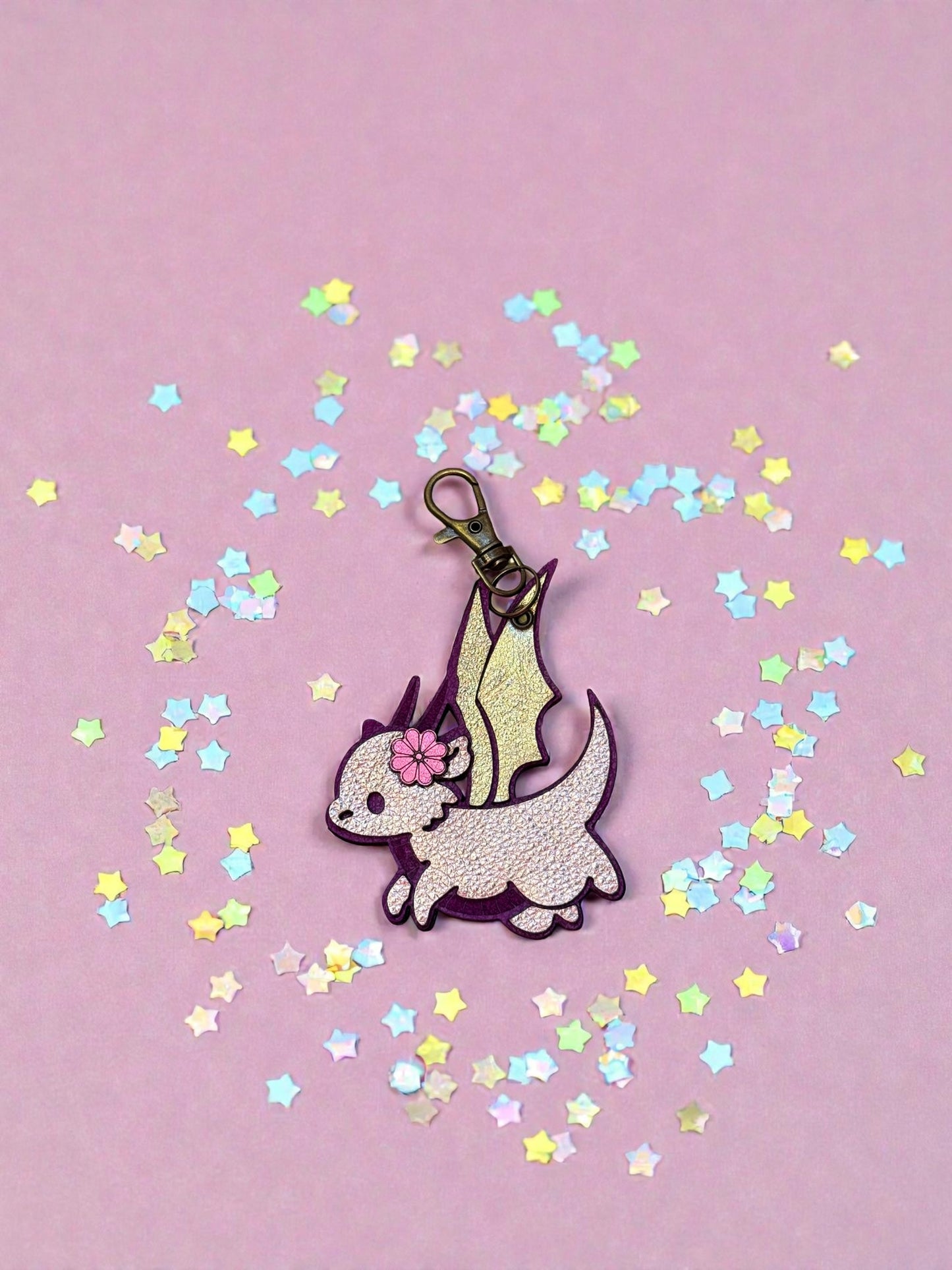 Smol Dragon Leather Purse Charm