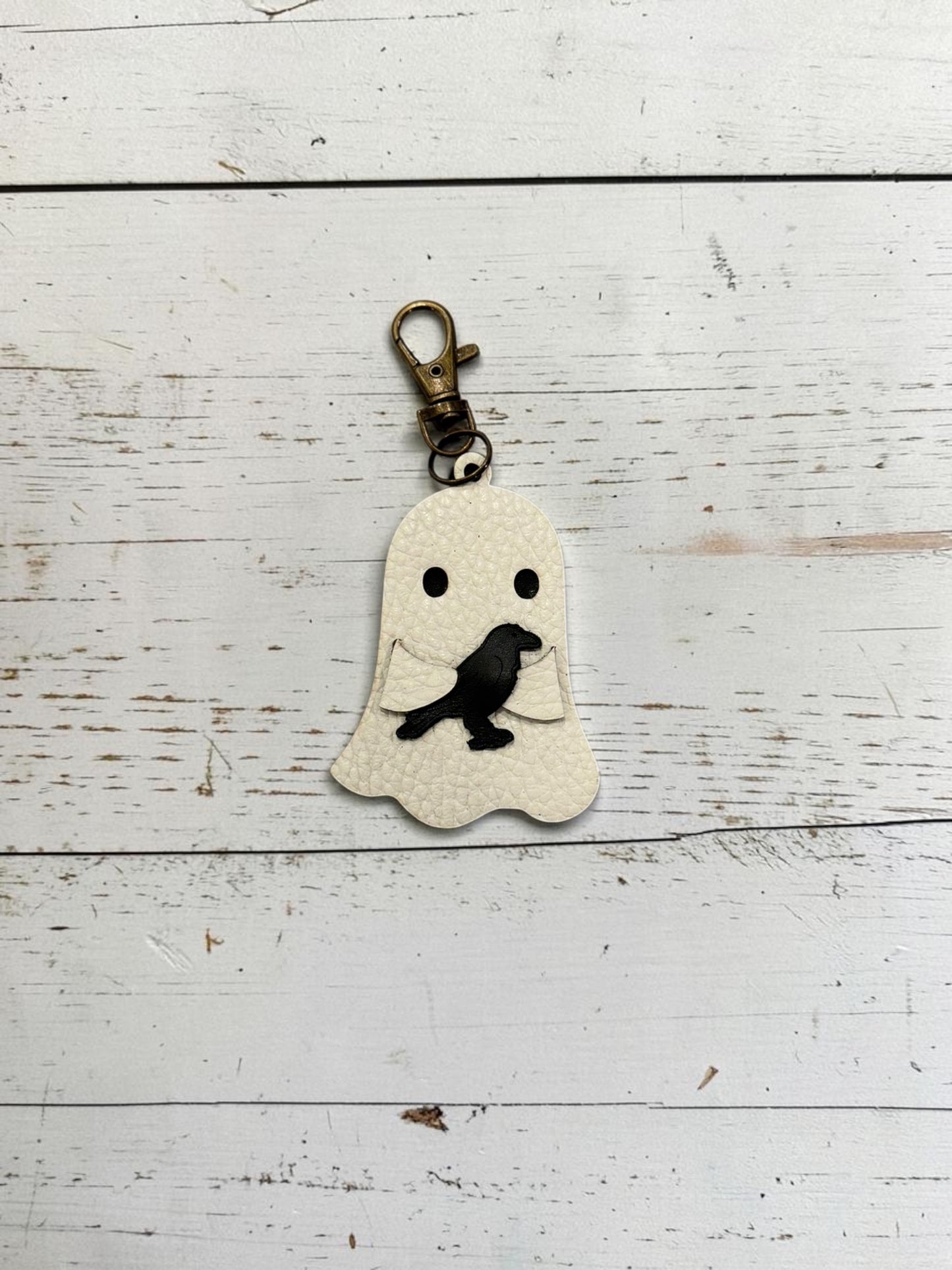 Ghostie Leather Bag Charm