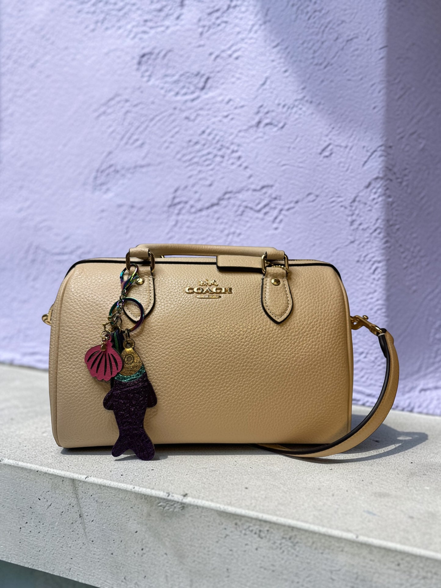 Fancy Fish Leather Bag Charm