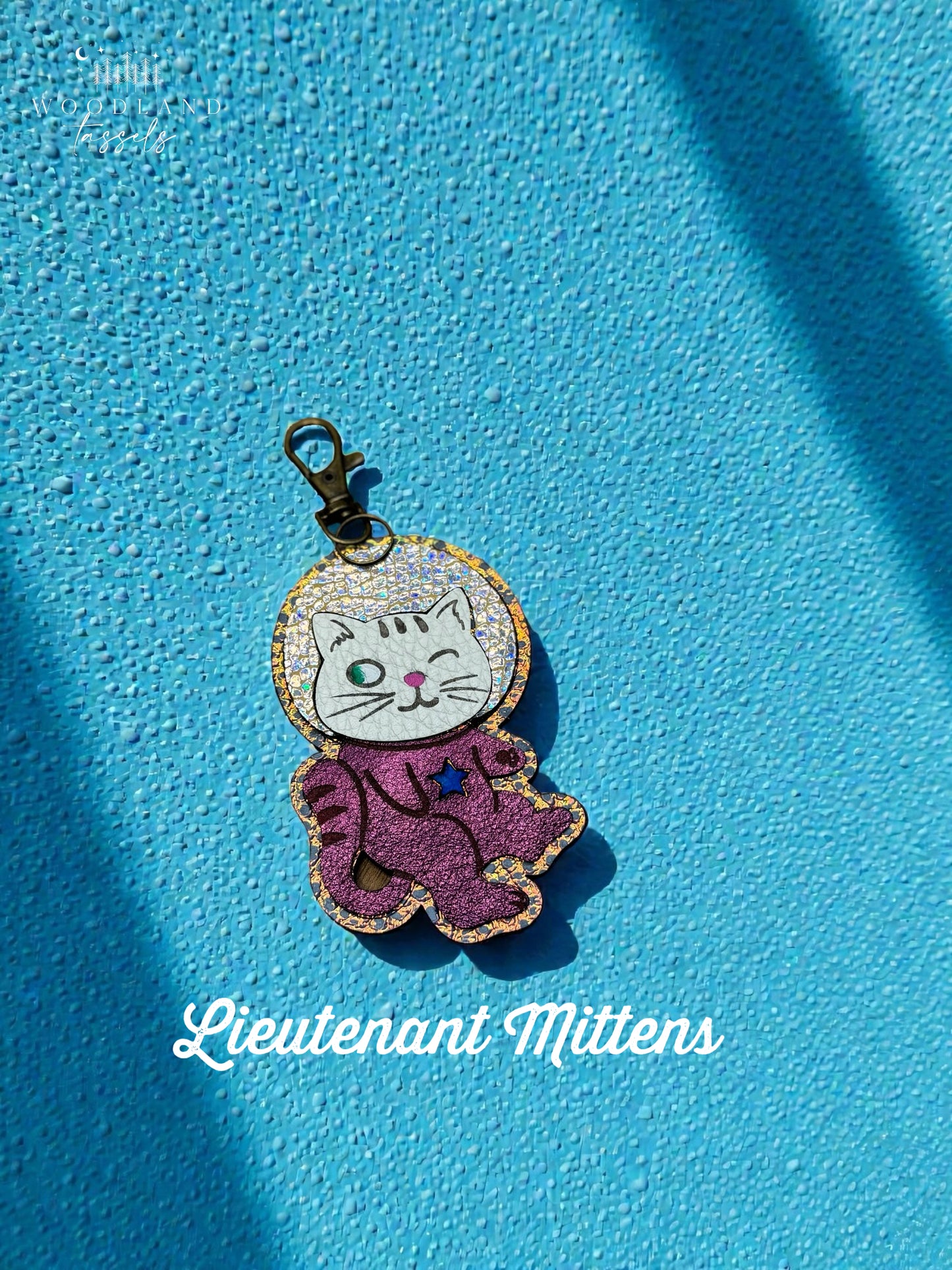 Astro Cat Leather Bag Charm