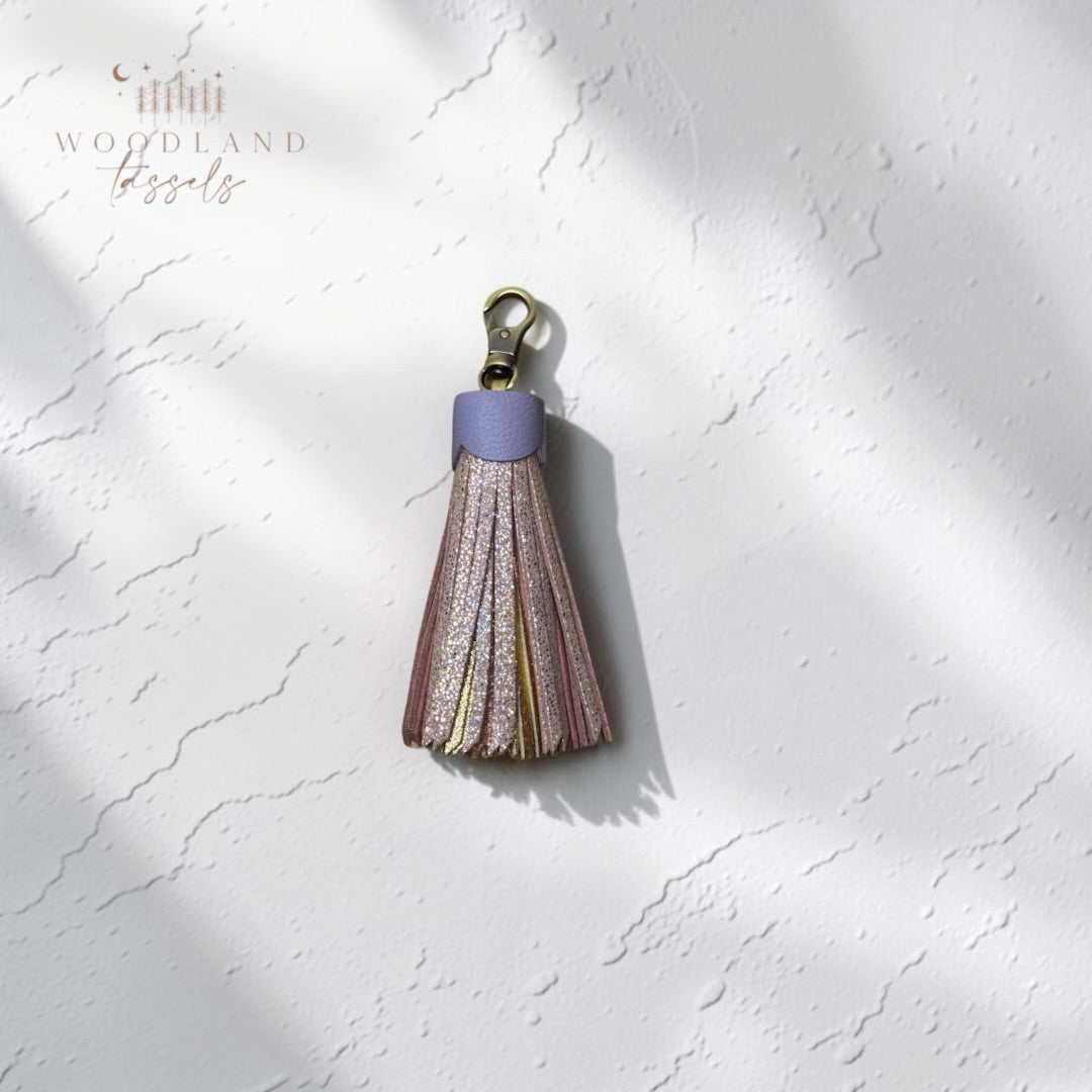 Twinkle Leather Tassel- Bag Charm