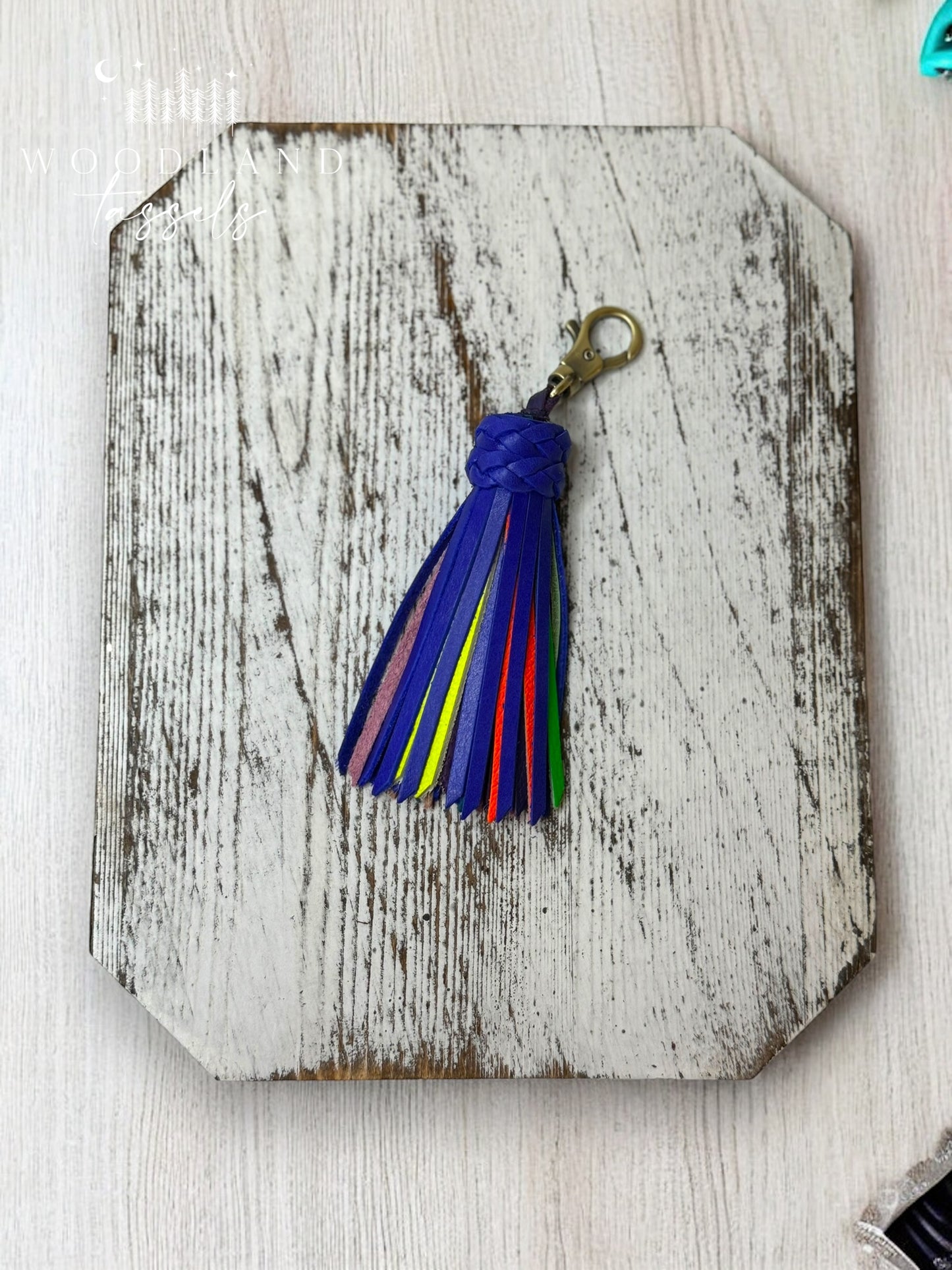 Neon Leather Tassel