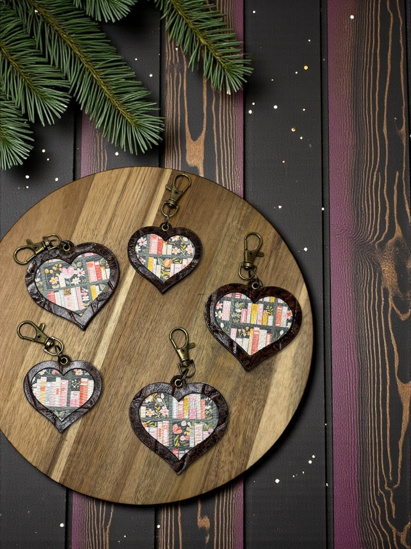 Love Library Leather Purse Charm