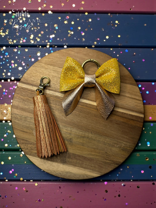 Golden Lonesome Leather Purse Bow