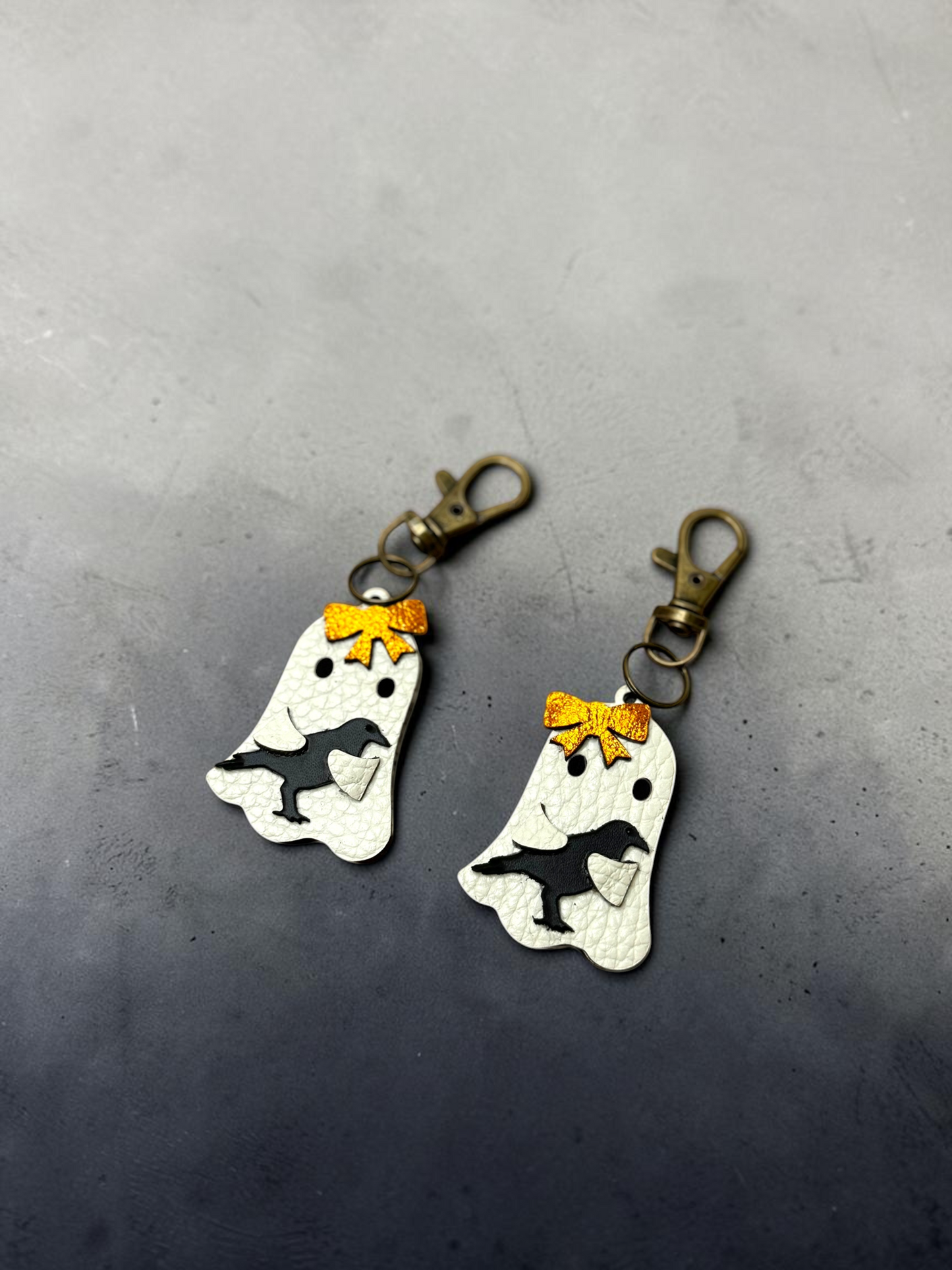 Ghostie Leather Bag Charm