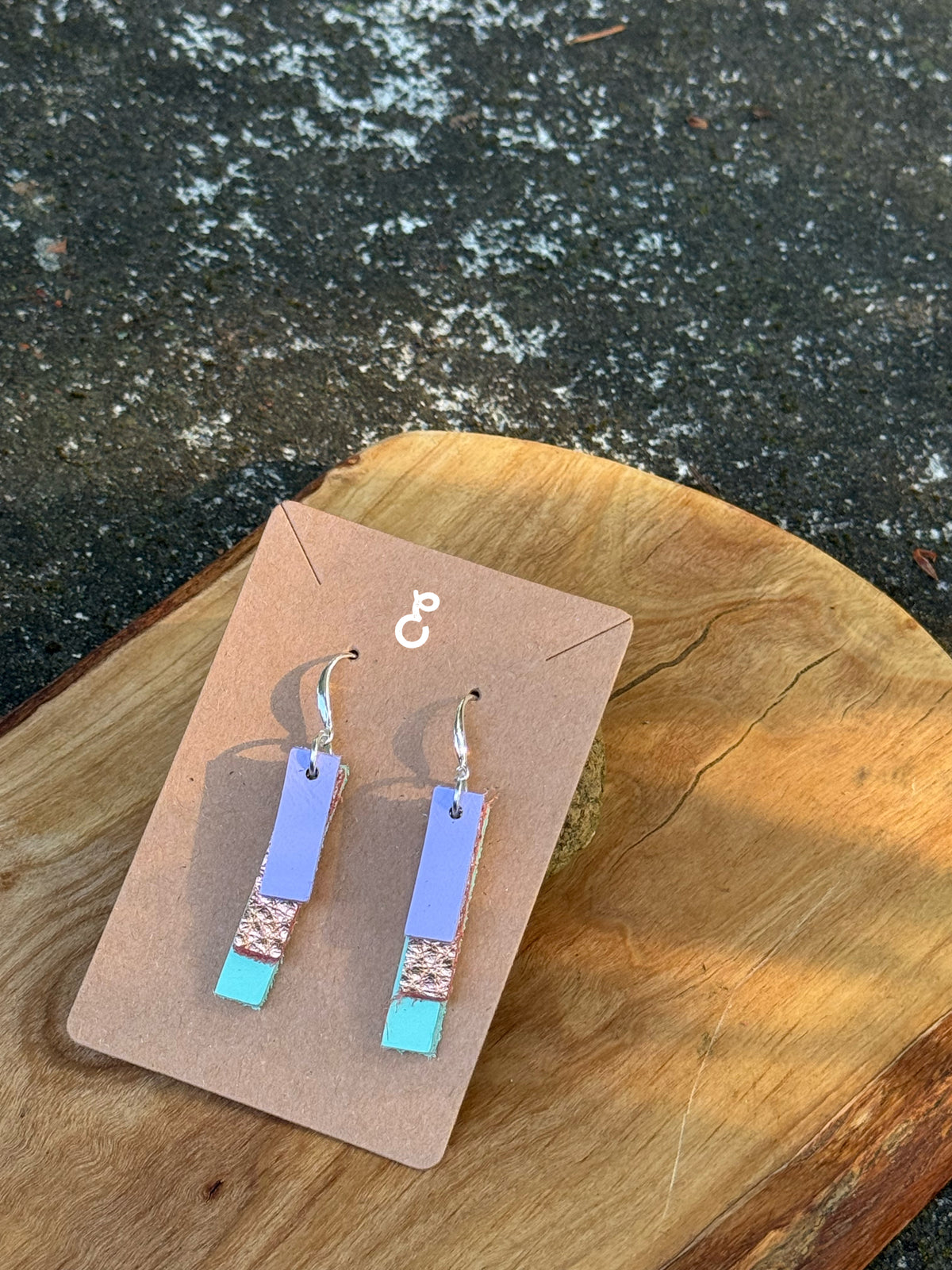 Leather Bar Earrings