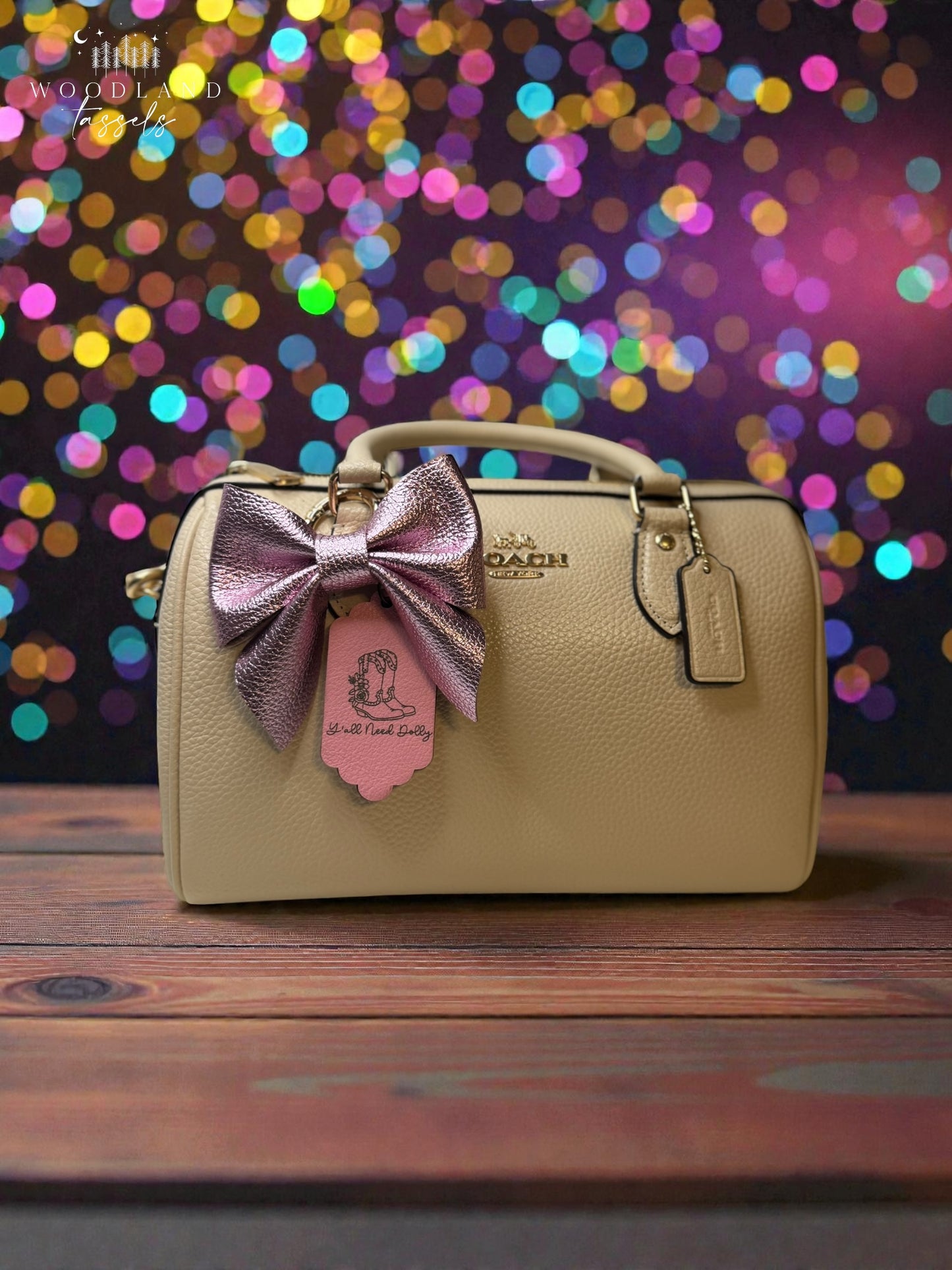 Starlight Leather Purse Bow