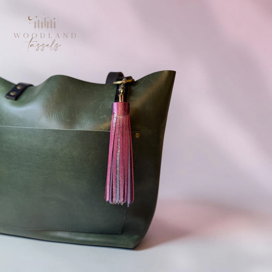 Huckleberry Leather Tassel | Bag Charm