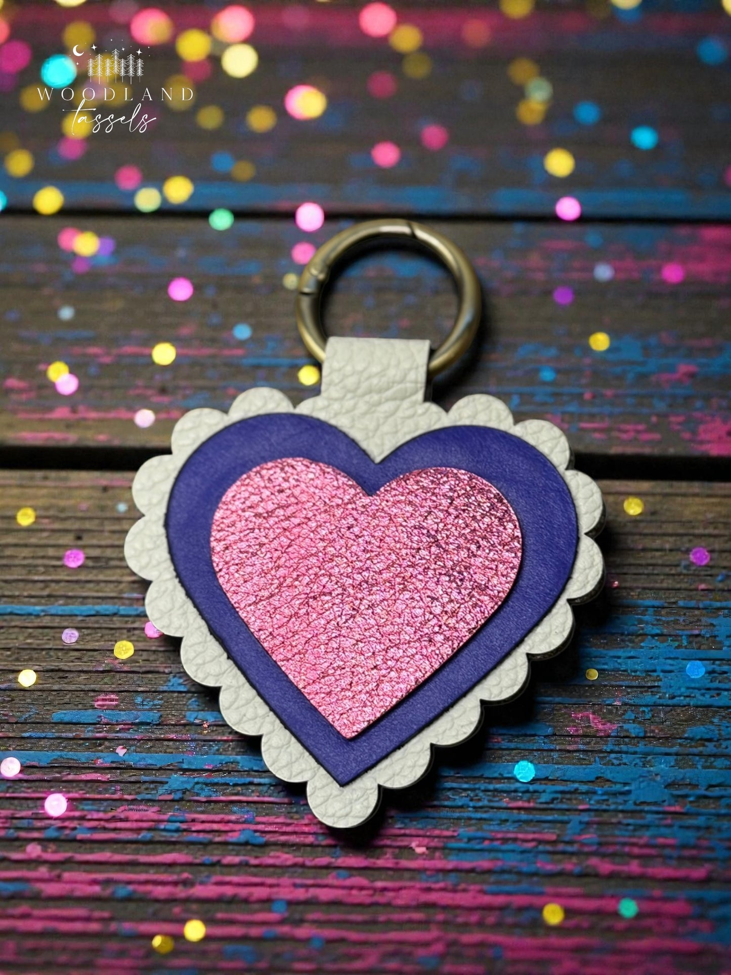 Sweetheart Leather Purse Charm