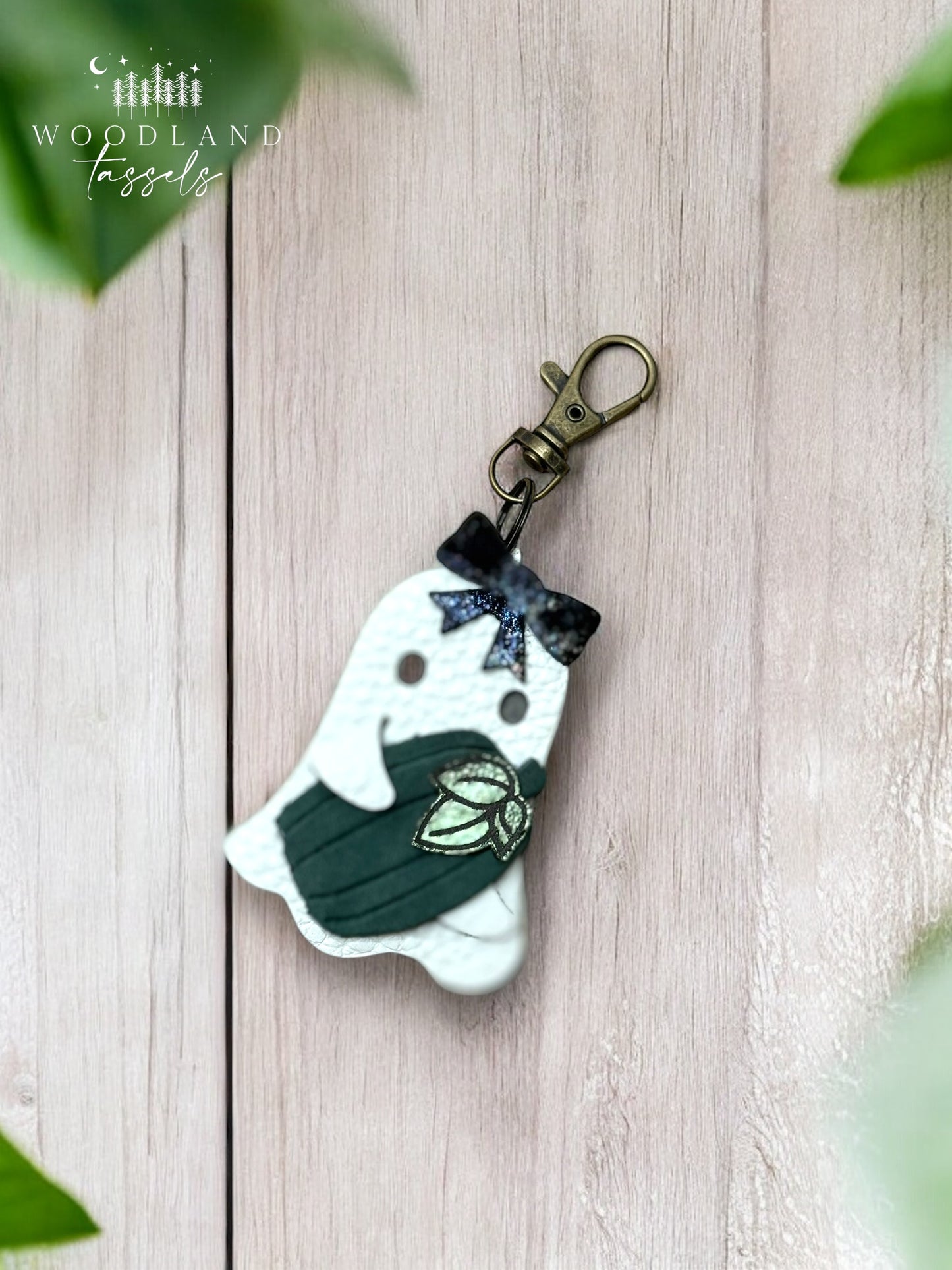 Ghostie Leather Bag Charm