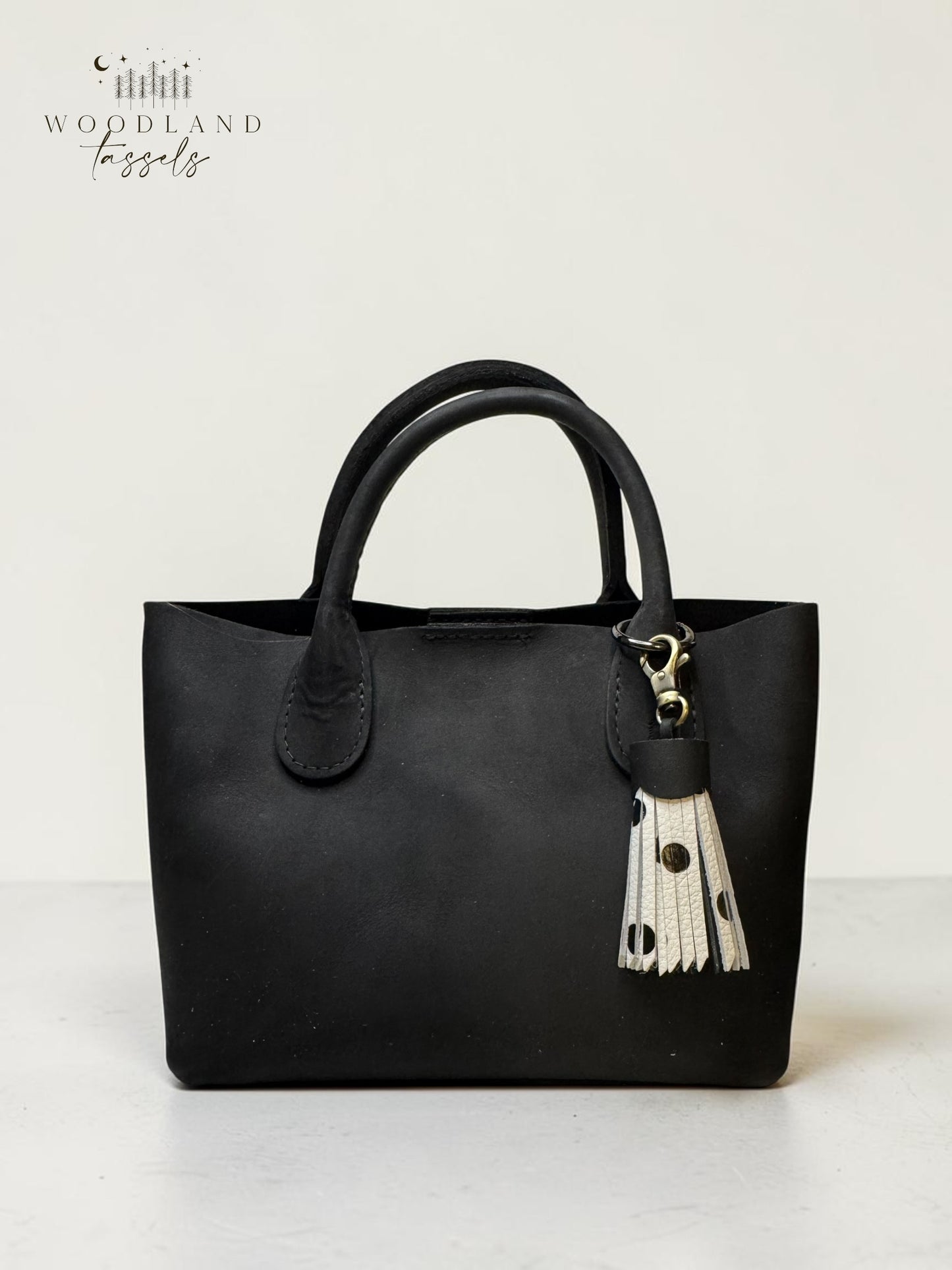 Polka Dot Leather Tassel