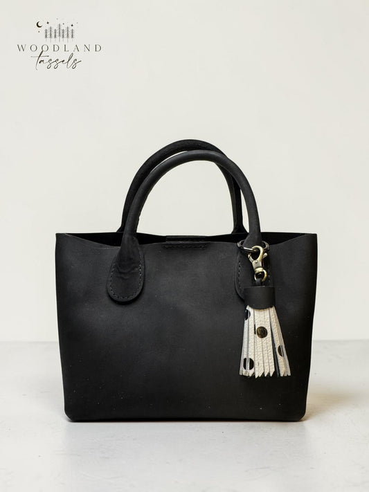 Polka Dot Leather Tassel
