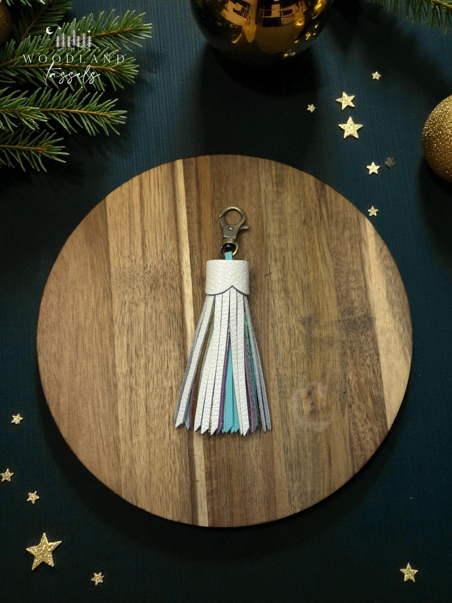 Powder Puff Leather Tassel