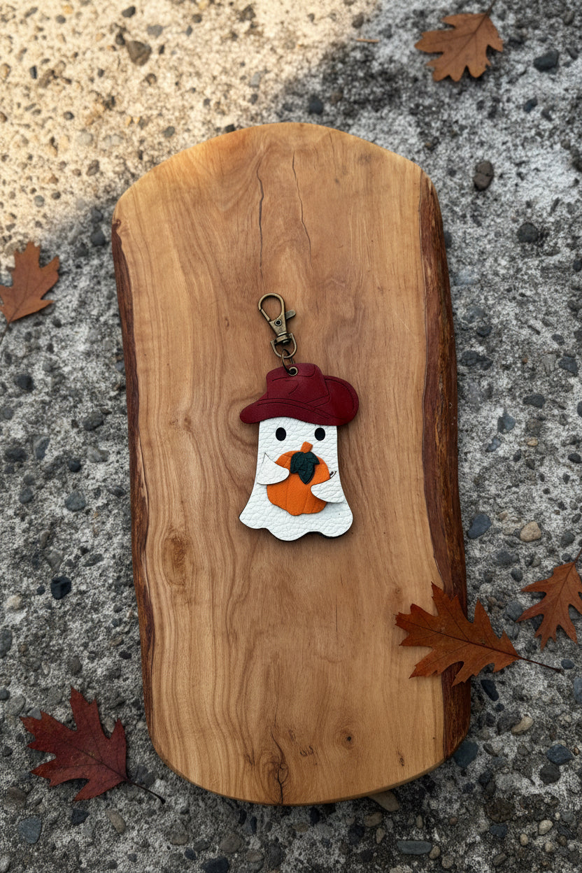 Ghostie Leather Bag Charm
