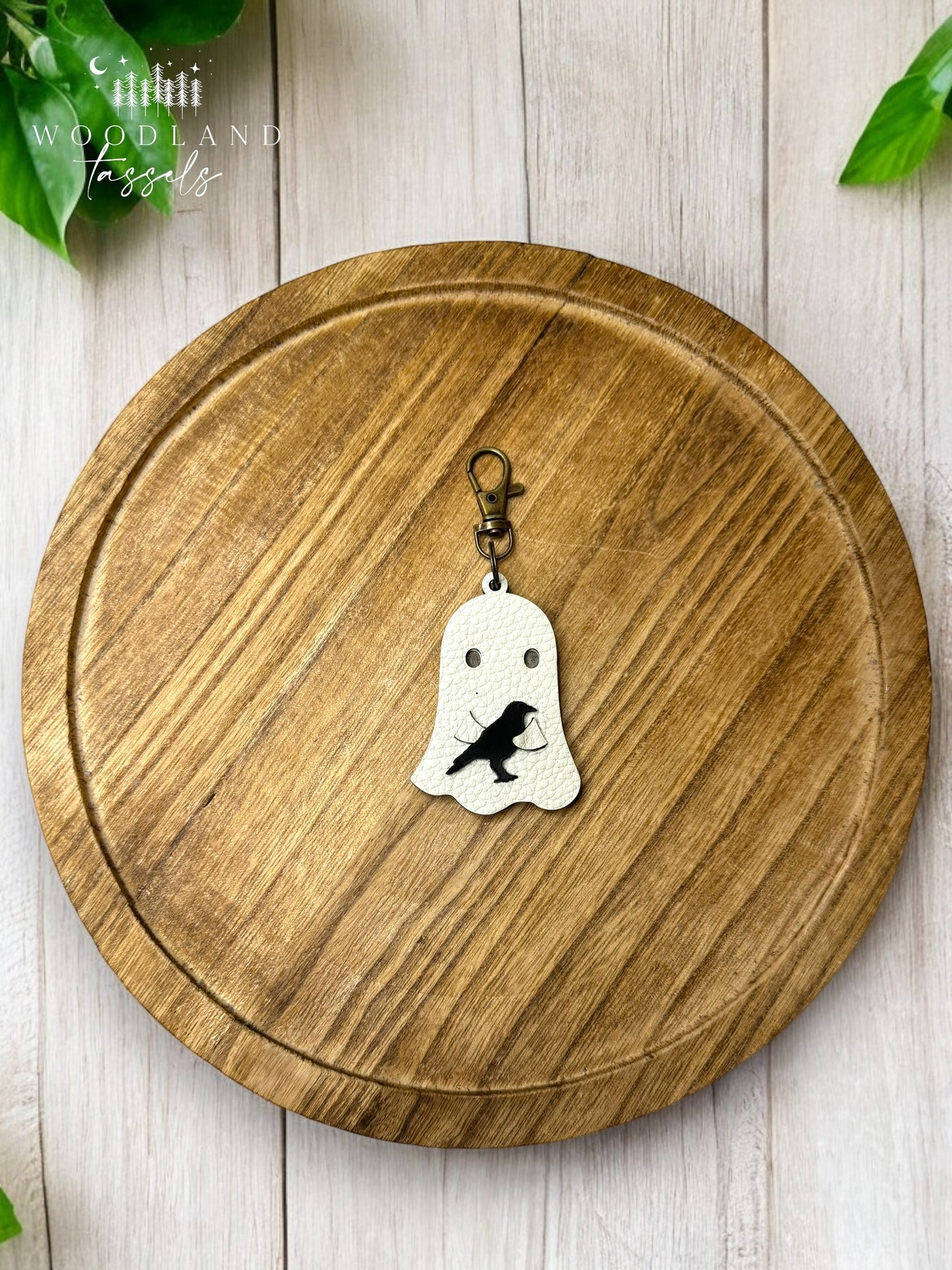 Ghostie Leather Bag Charm