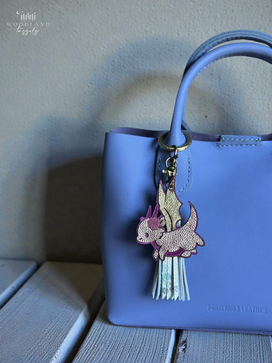 Smol Dragon Leather Purse Charm