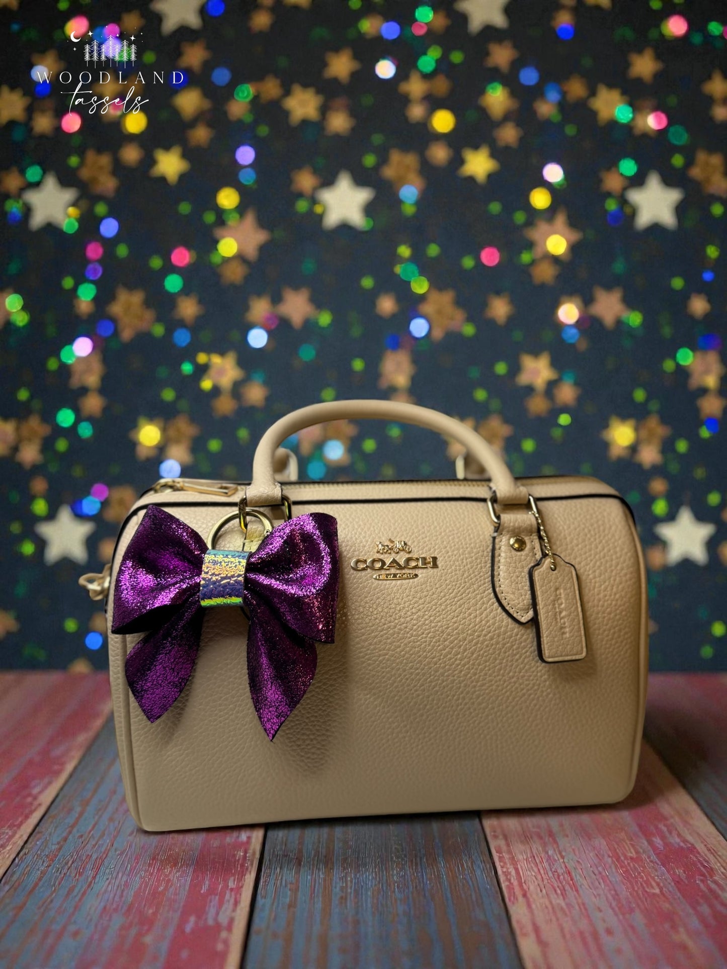Leather Purse Bow- Starlight Collection✨