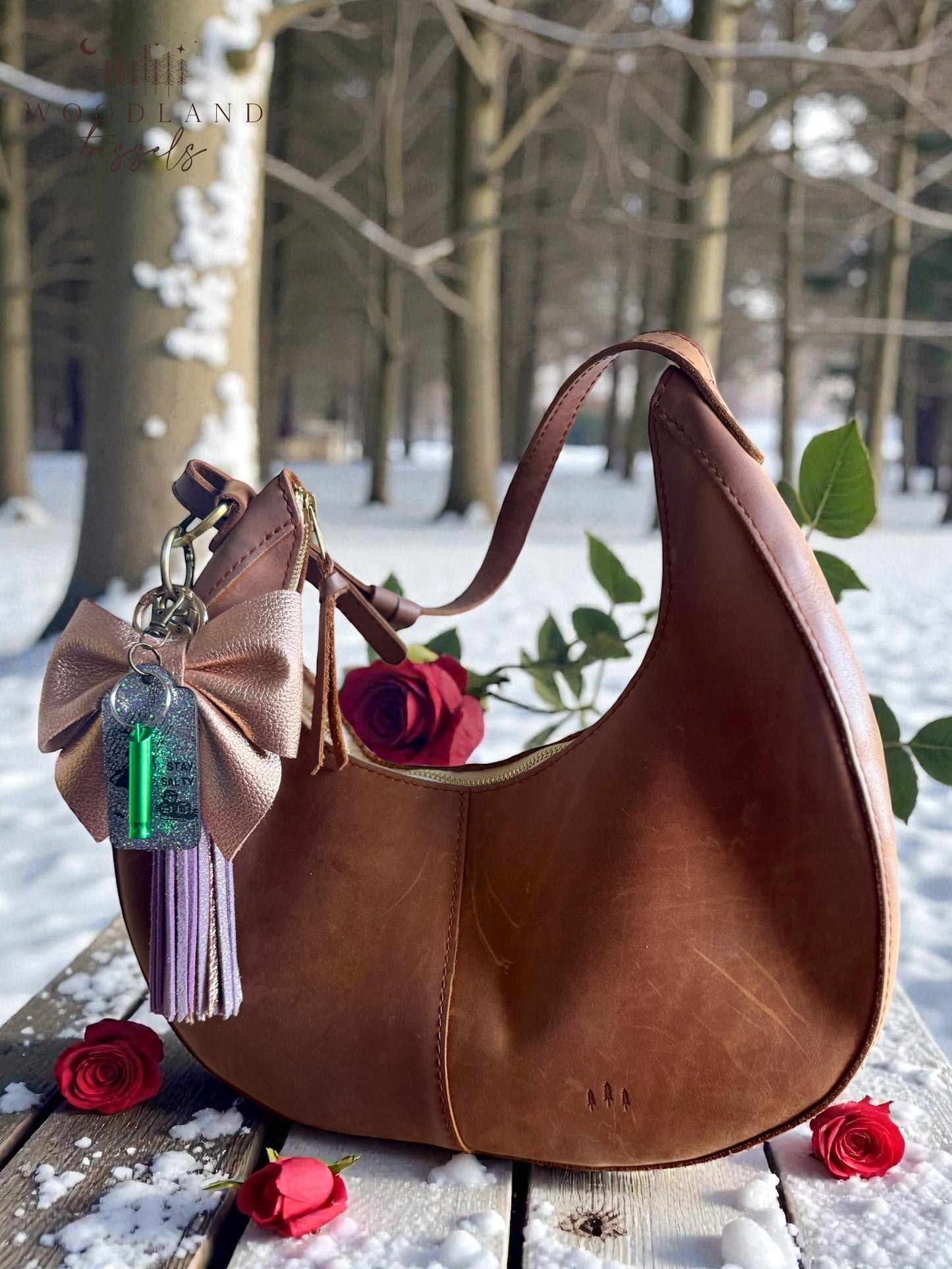 Stay Salty Leather Purse Charm