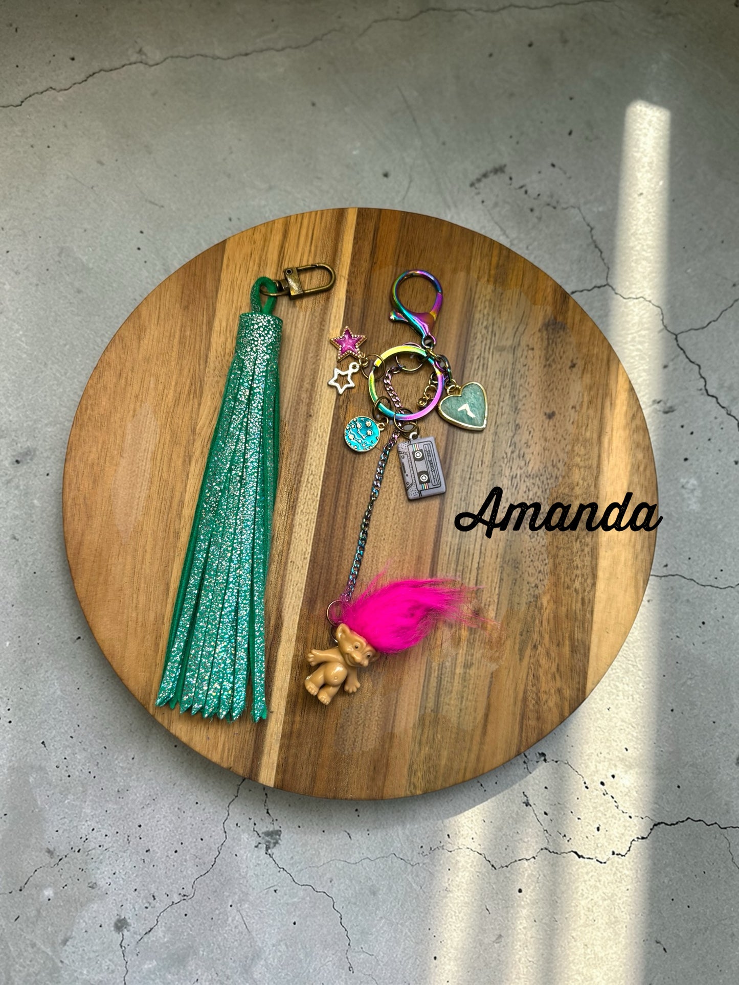 Tiny Treasures Leather Bag Charm- I 🩷 The 90s Collection