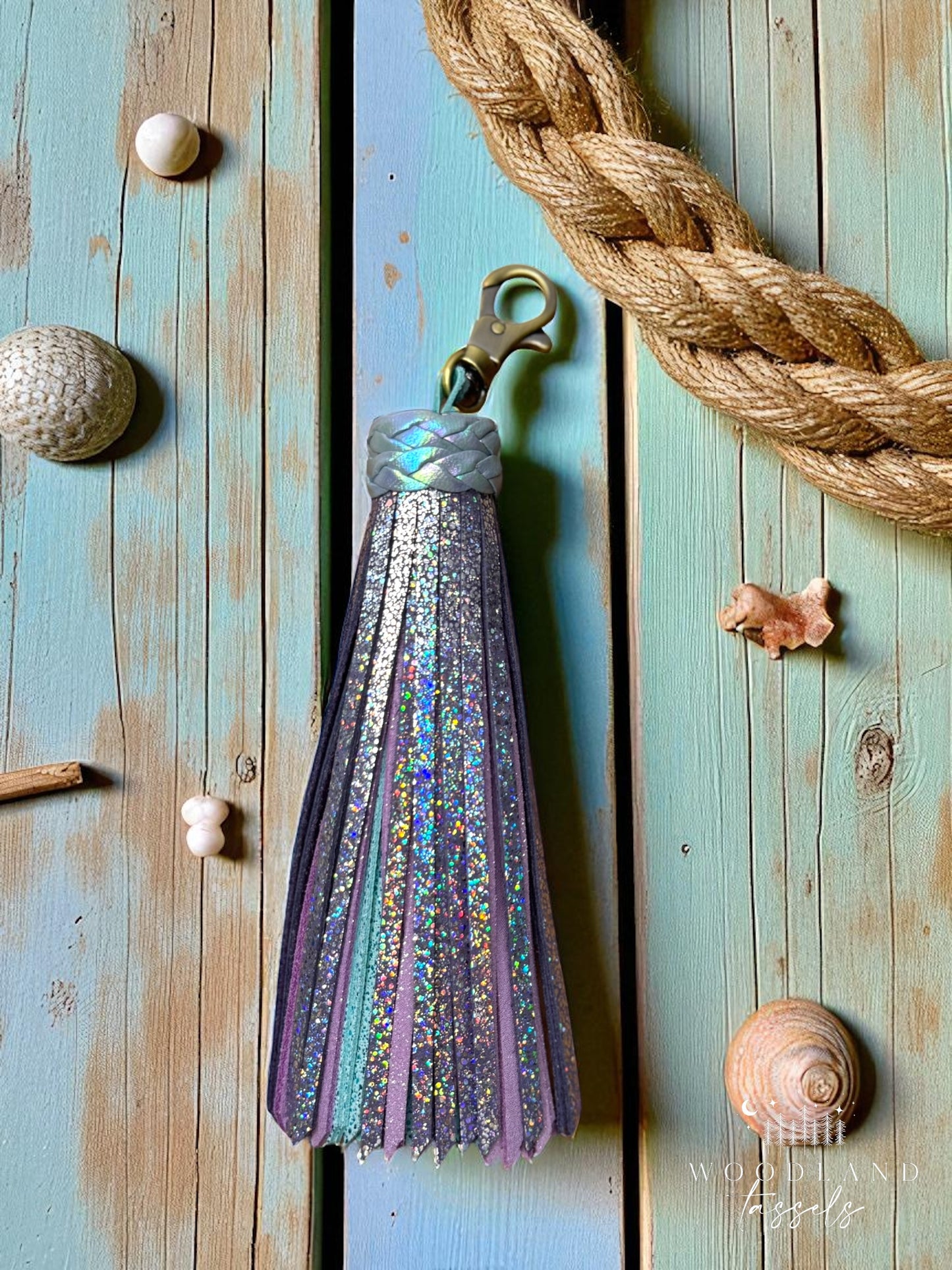 Abalone Tassel Purse Charm-Pre Order