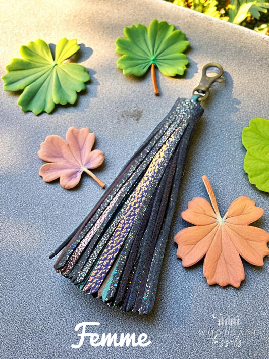 Purple Passion Leather Tassels