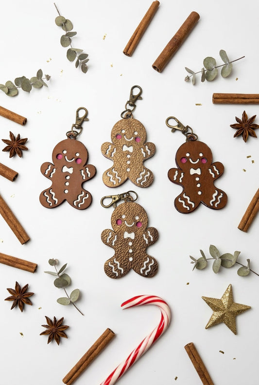 Gingerbread Leather Bag Charms