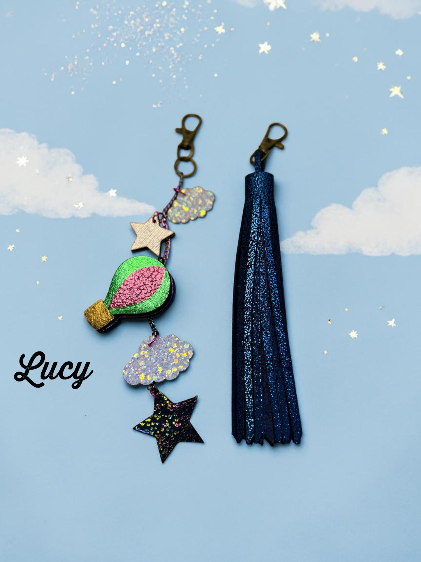 Skybound Leather Bag Charm