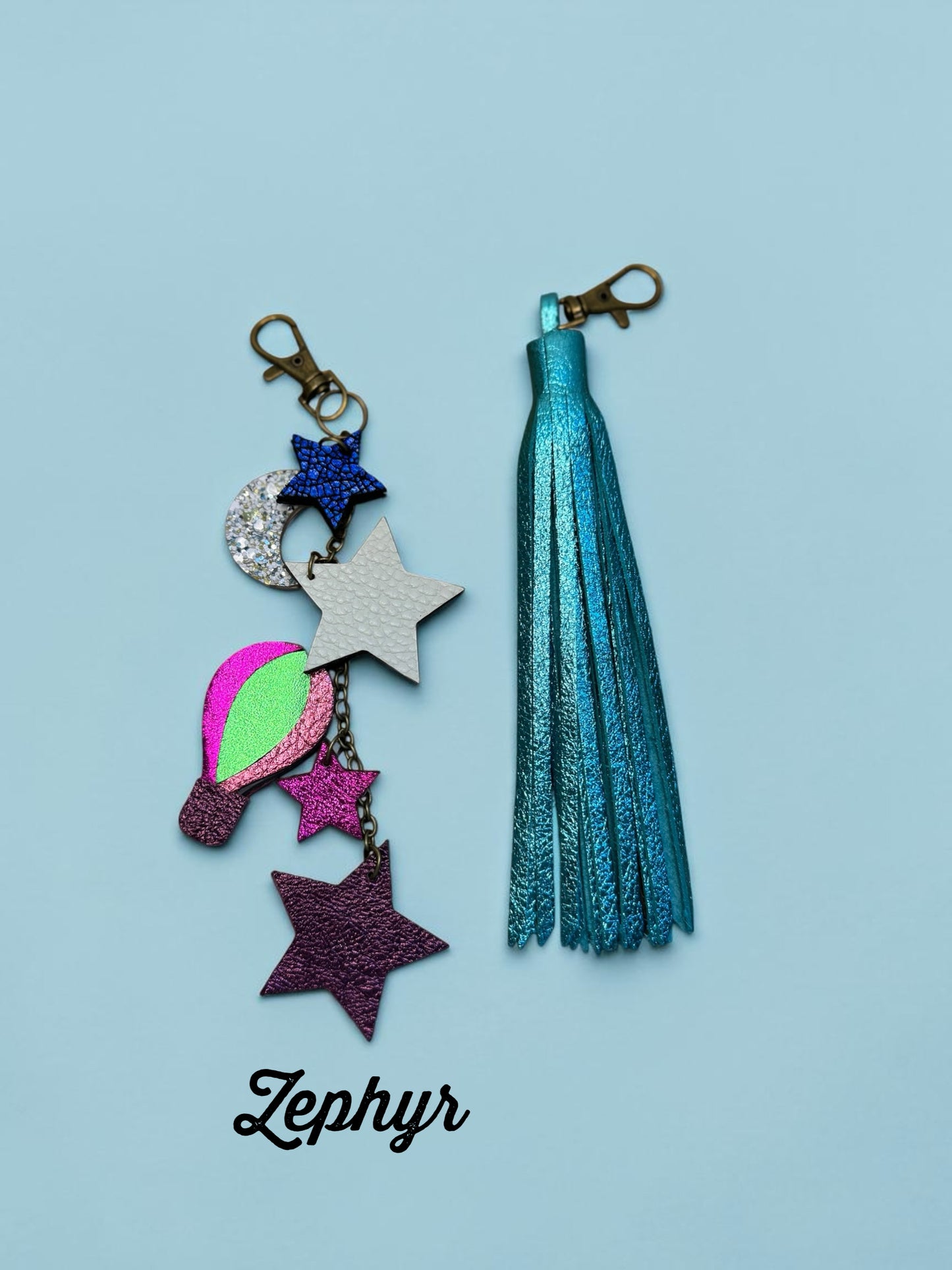 Skybound Leather Bag Charm