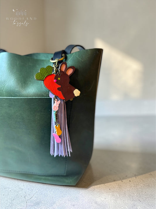 Bunny Leather Bag Charm