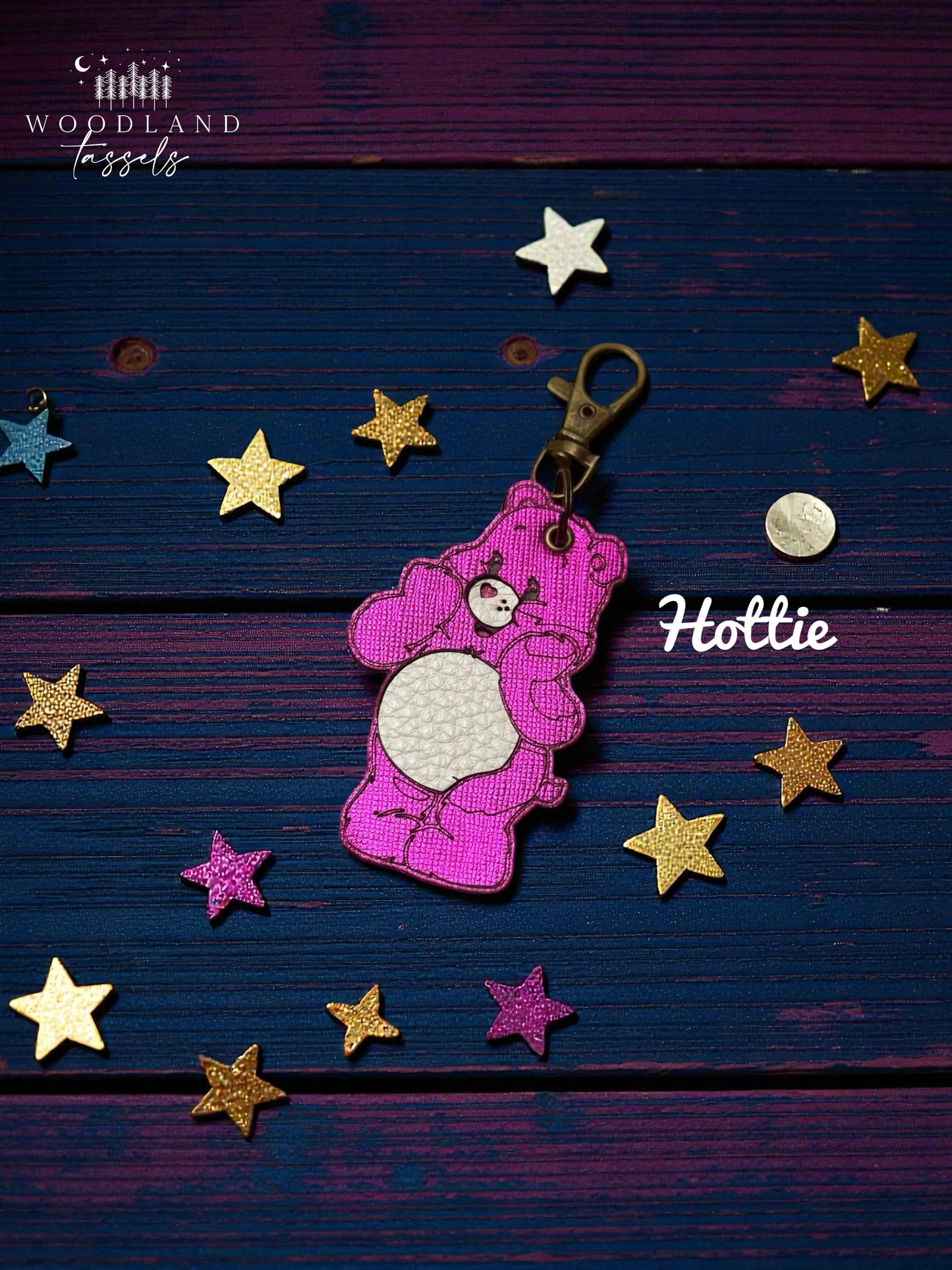 Caring Bears Leather Purse Charms
