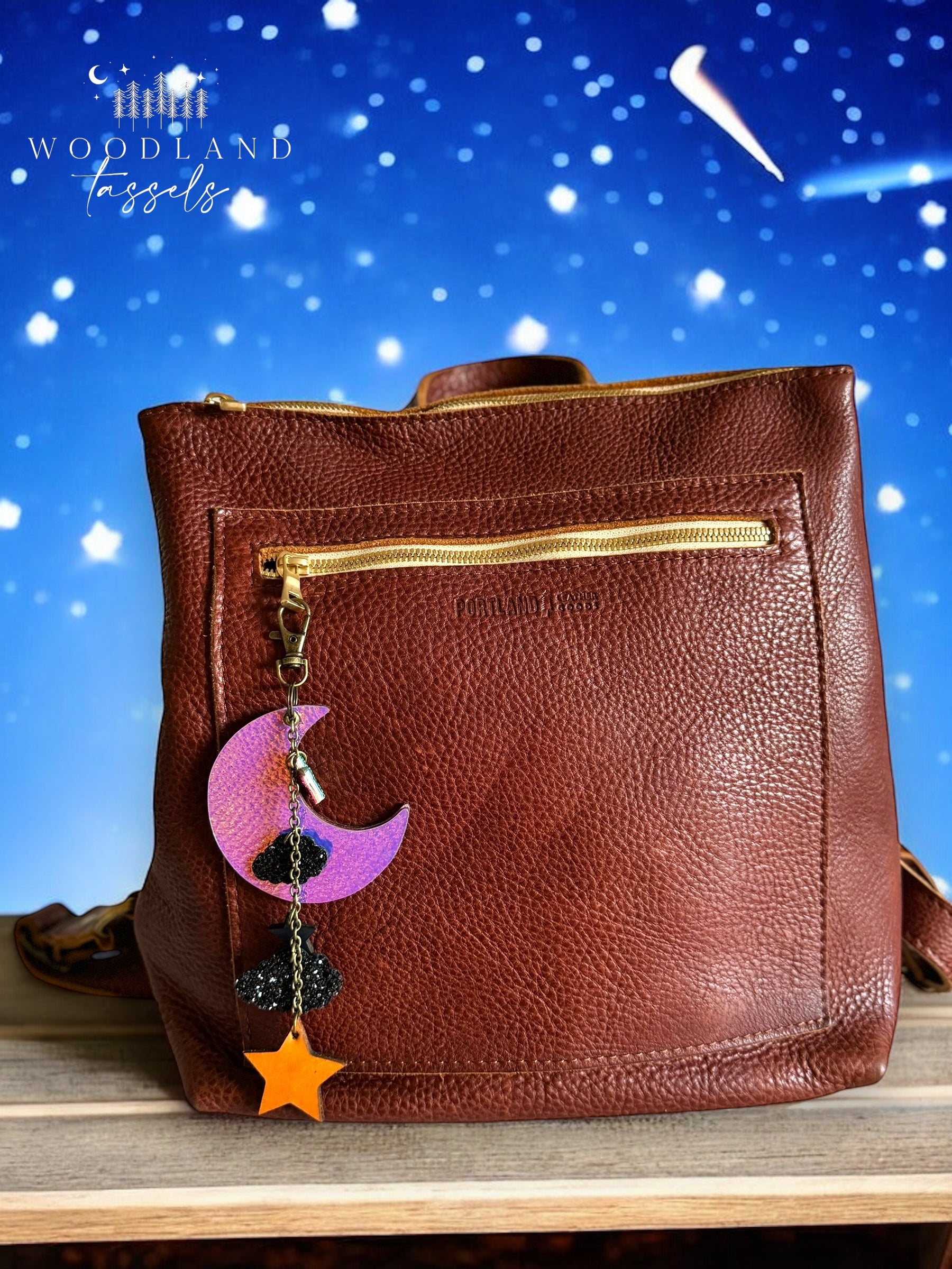 Starry Night Bag Charm – Woodland Tassels