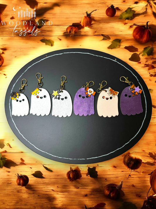 Ghostie Leather Bag Charm