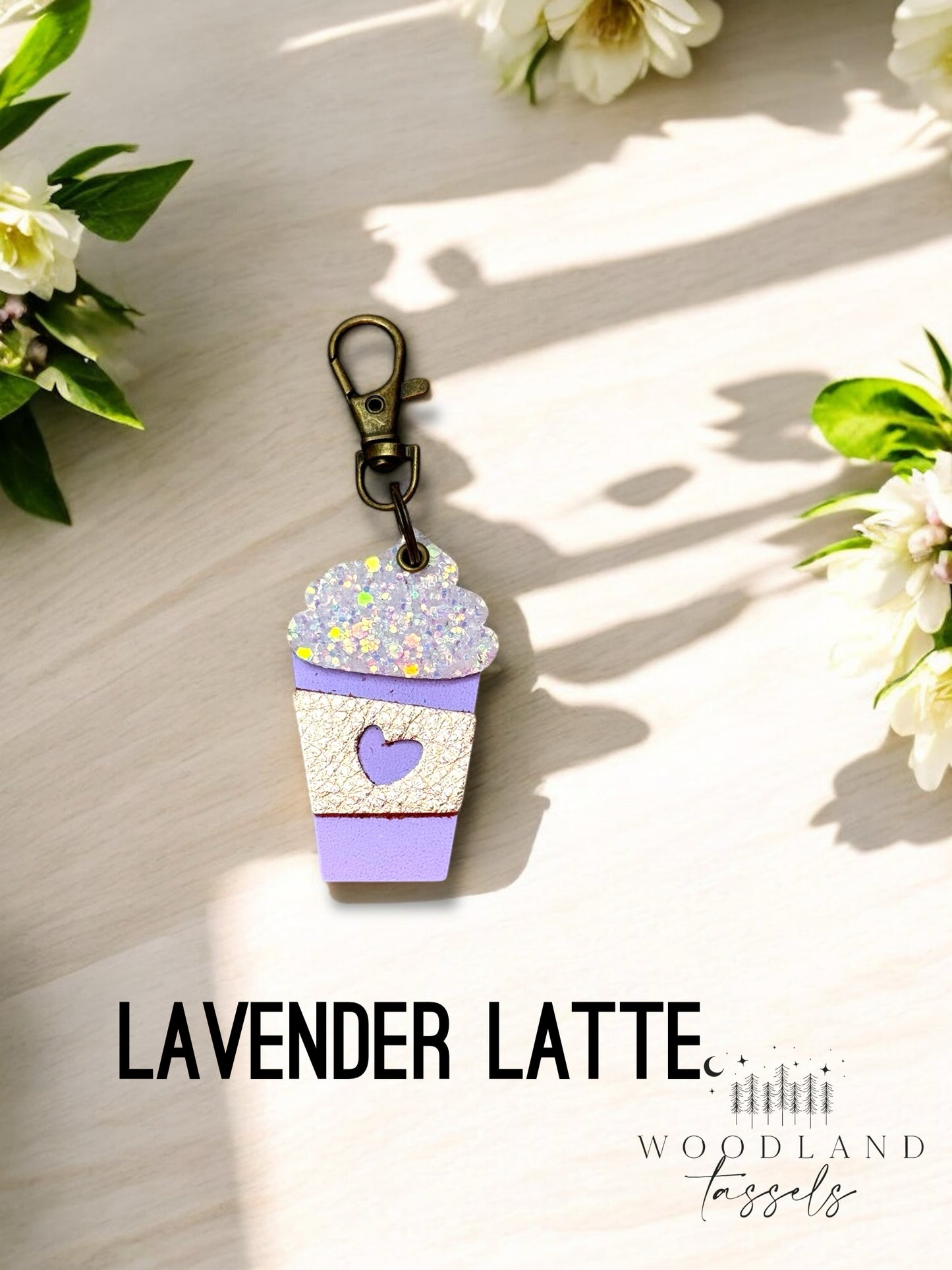 Latte Leather Purse Charm